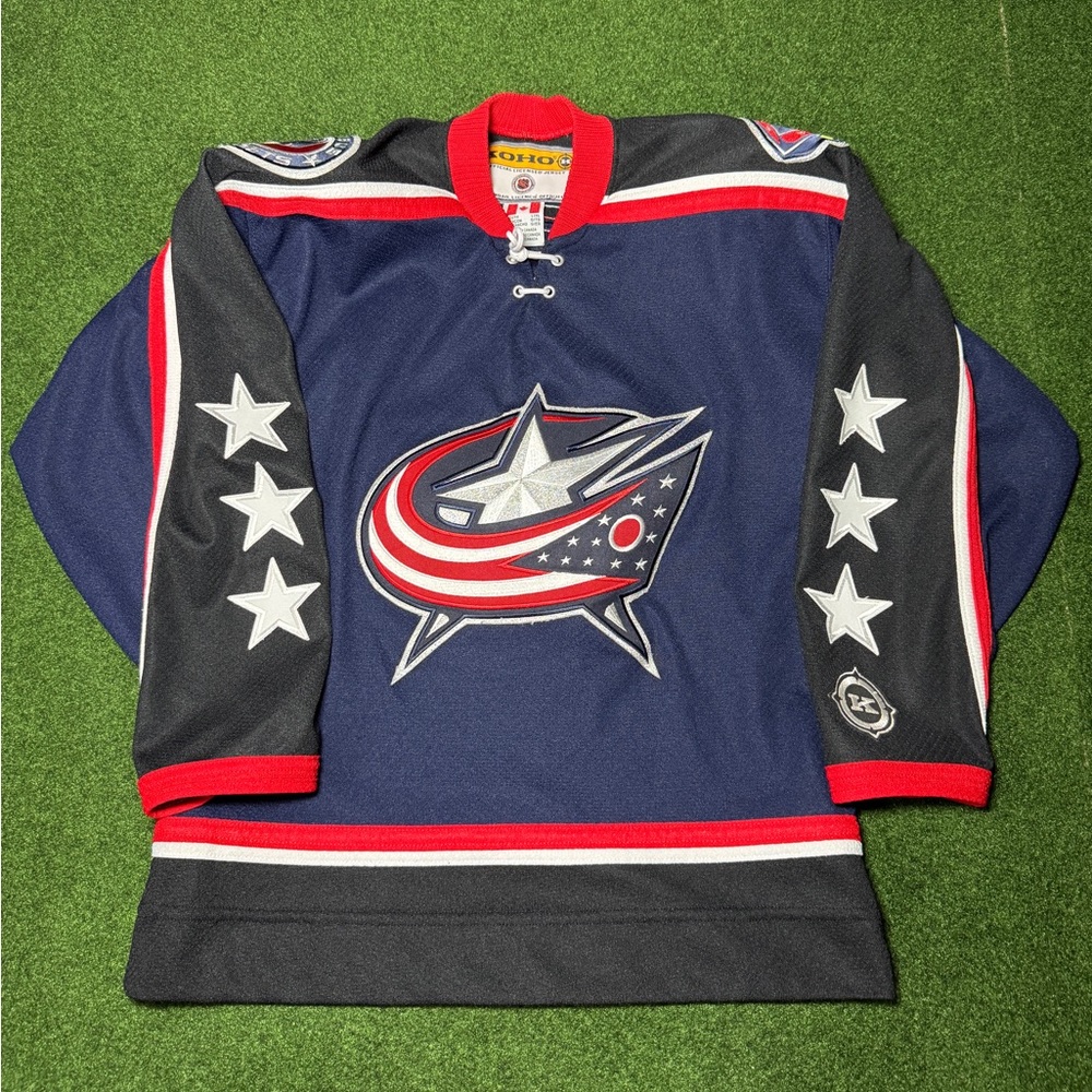 Vintage 90s Koho Columbus Blue Jackets Jersey Boys L/XL Adult Small Jersey